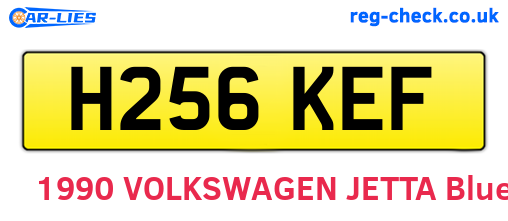 H256KEF are the vehicle registration plates.