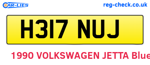 H317NUJ are the vehicle registration plates.