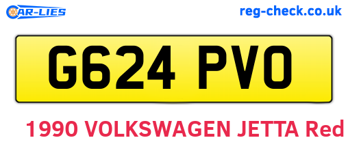 G624PVO are the vehicle registration plates.