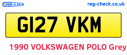 G127VKM are the vehicle registration plates.