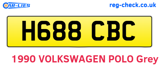 H688CBC are the vehicle registration plates.