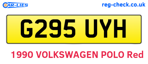 G295UYH are the vehicle registration plates.