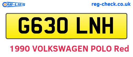 G630LNH are the vehicle registration plates.