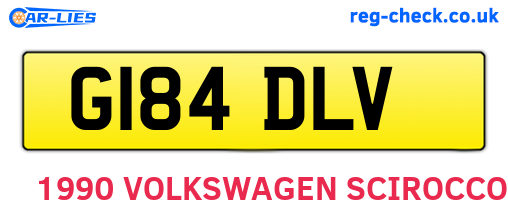 G184DLV are the vehicle registration plates.