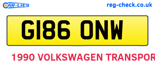 G186ONW are the vehicle registration plates.