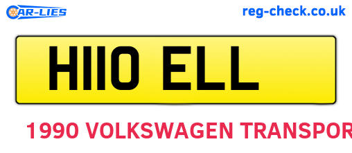 H110ELL are the vehicle registration plates.