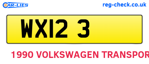 WXI23 are the vehicle registration plates.