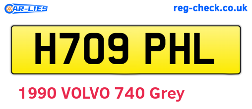 H709PHL are the vehicle registration plates.
