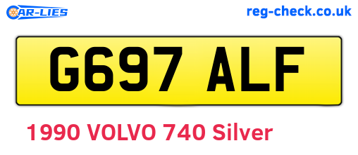 G697ALF are the vehicle registration plates.
