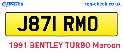 J871RMO are the vehicle registration plates.