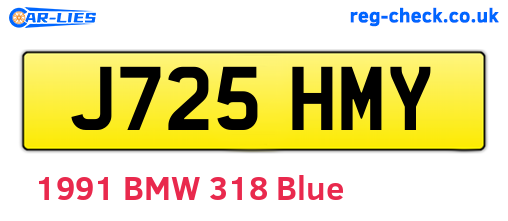 J725HMY are the vehicle registration plates.