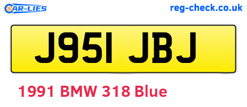 J951JBJ are the vehicle registration plates.