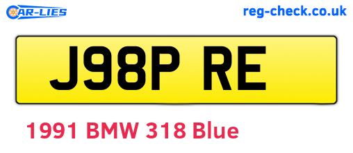 J98PRE are the vehicle registration plates.