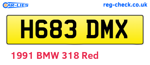 H683DMX are the vehicle registration plates.