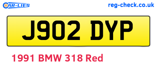 J902DYP are the vehicle registration plates.