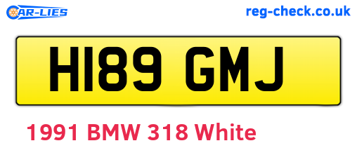 H189GMJ are the vehicle registration plates.