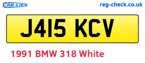J415KCV are the vehicle registration plates.