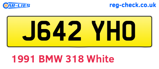J642YHO are the vehicle registration plates.