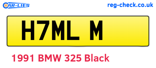 H7MLM are the vehicle registration plates.