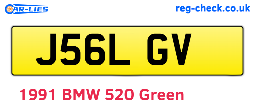 J56LGV are the vehicle registration plates.