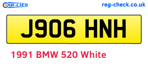 J906HNH are the vehicle registration plates.