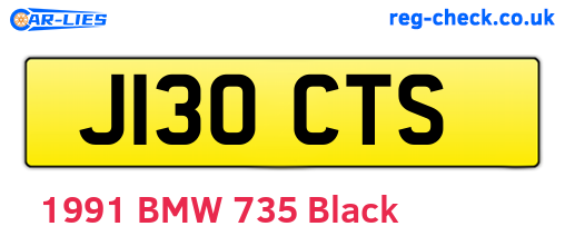 J130CTS are the vehicle registration plates.