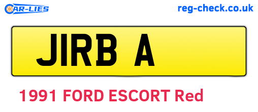 J1RBA are the vehicle registration plates.