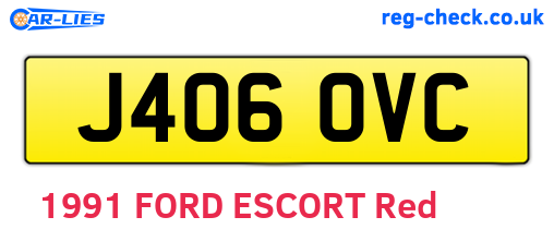 J406OVC are the vehicle registration plates.