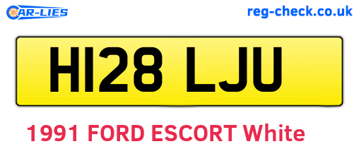 H128LJU are the vehicle registration plates.