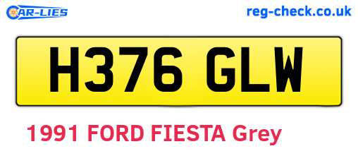 H376GLW are the vehicle registration plates.