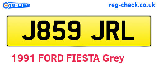 J859JRL are the vehicle registration plates.