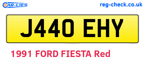 J440EHY are the vehicle registration plates.