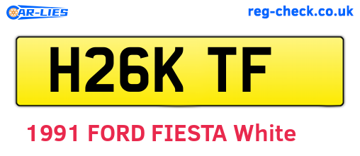 H26KTF are the vehicle registration plates.