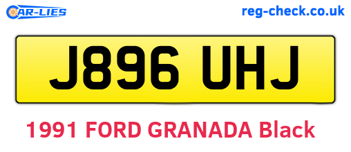 J896UHJ are the vehicle registration plates.