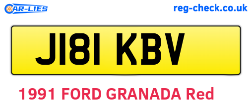 J181KBV are the vehicle registration plates.