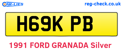 H69KPB are the vehicle registration plates.