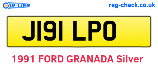 J191LPO are the vehicle registration plates.