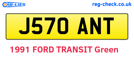 J570ANT are the vehicle registration plates.