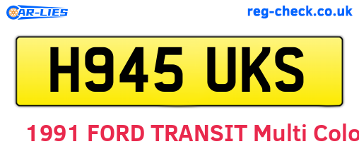 H945UKS are the vehicle registration plates.