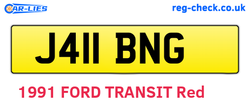 J411BNG are the vehicle registration plates.