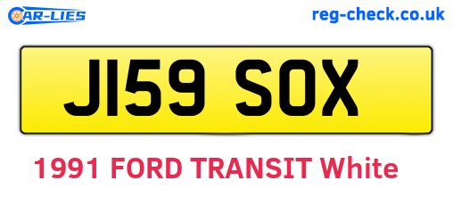J159SOX are the vehicle registration plates.