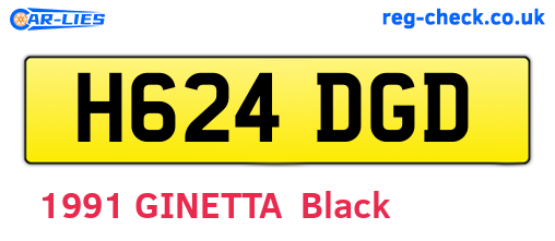 H624DGD are the vehicle registration plates.