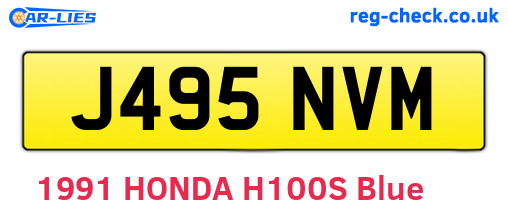 J495NVM are the vehicle registration plates.
