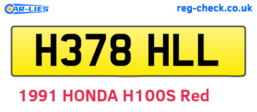 H378HLL are the vehicle registration plates.