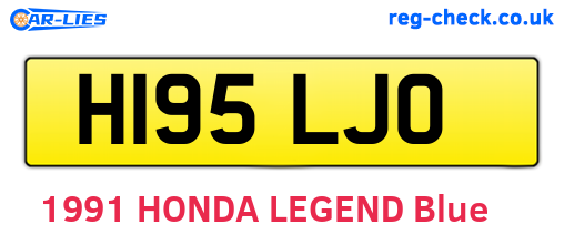 H195LJO are the vehicle registration plates.