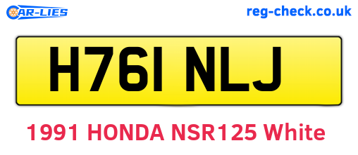 H761NLJ are the vehicle registration plates.