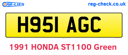 H951AGC are the vehicle registration plates.