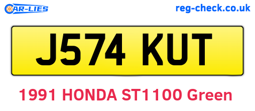 J574KUT are the vehicle registration plates.