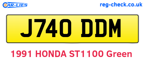 J740DDM are the vehicle registration plates.