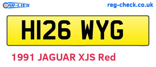 H126WYG are the vehicle registration plates.